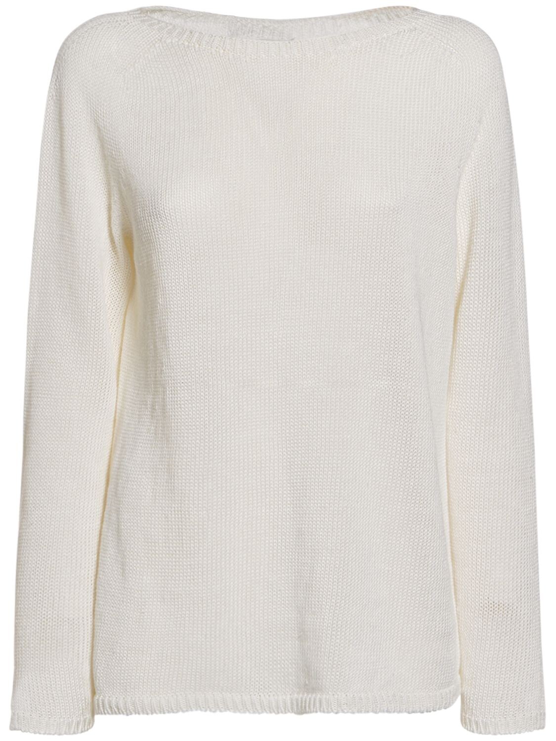 Gioilino Linen Knit Crewneck Sweater – WOMEN > CLOTHING > KNITWEAR