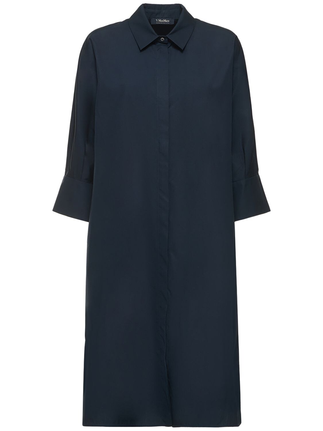 S MAX MARA: S Max Mara silk shirt dress - Blue  'S Max Mara dress  92211811600 online at