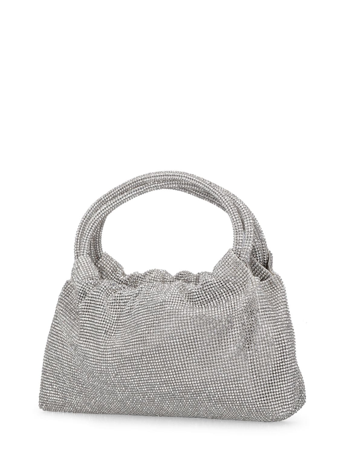 Shop Jonathan Simkhai Ellerie Embellished Top Handle Bag In Silver