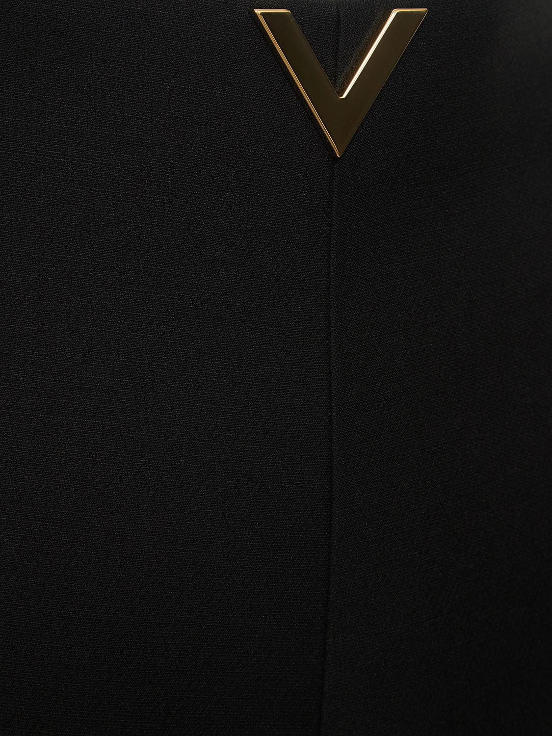 Shop Valentino V Metal Wool & Silk Crepe Mini Shorts In Black,white