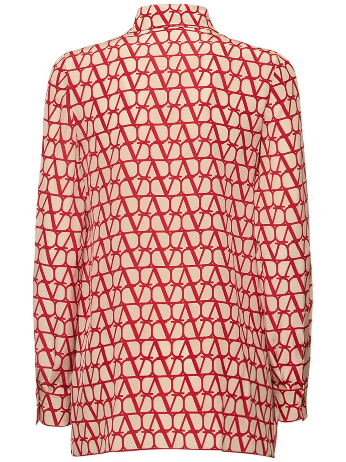 VALENTINO V LOGO SILK CREPE DE CHINE SHIRT 