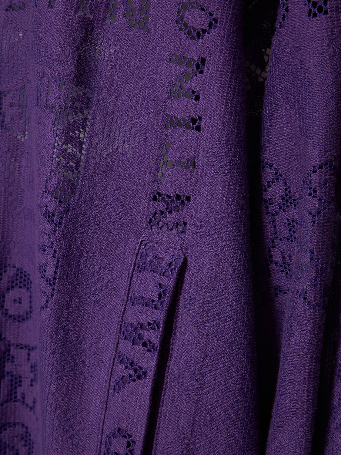 Shop Valentino Cotton Guipure Lace Oversize Shirt In Purple