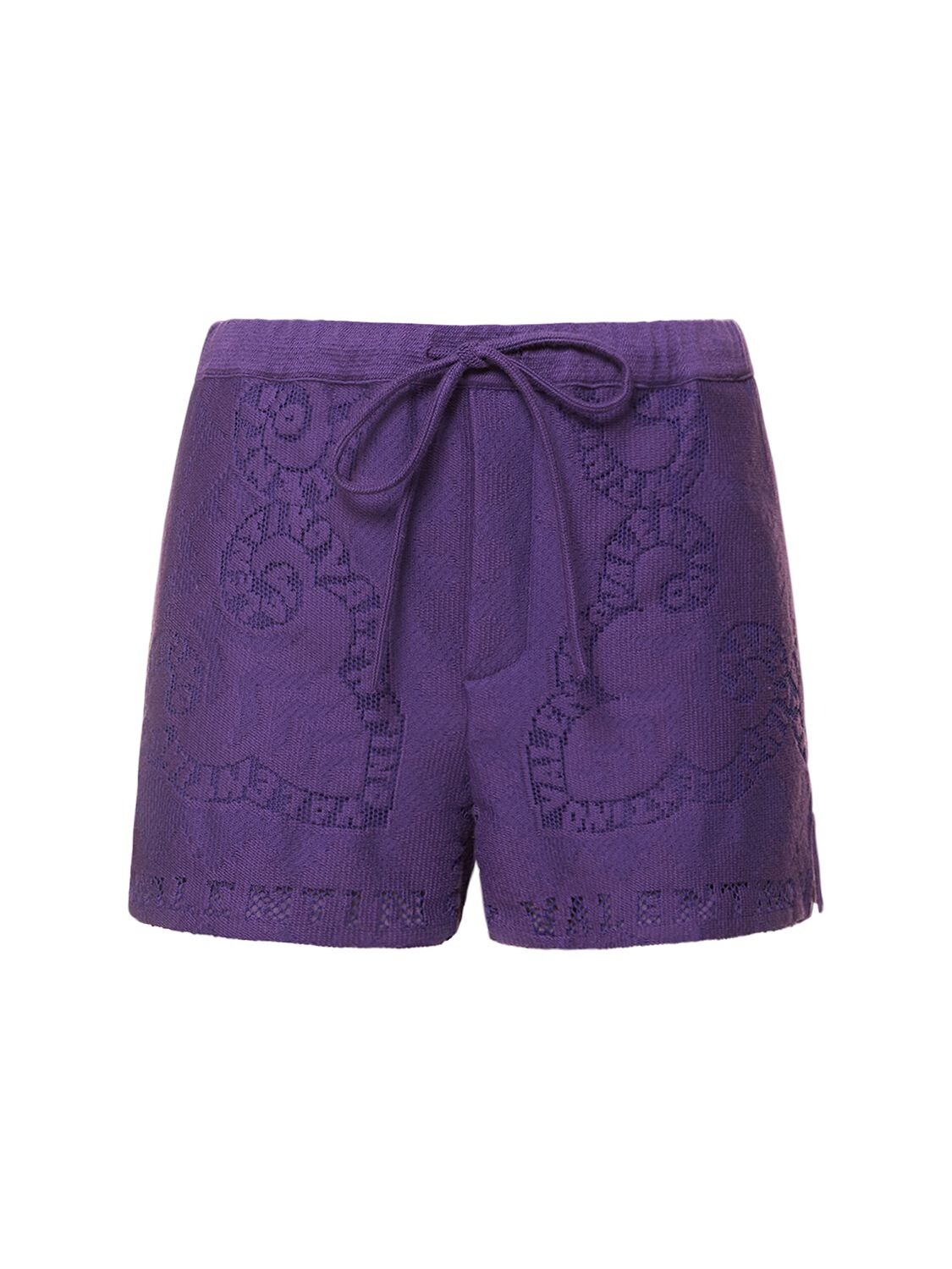 Cotton Guipure Lace Mini Shorts – WOMEN > CLOTHING > SHORTS
