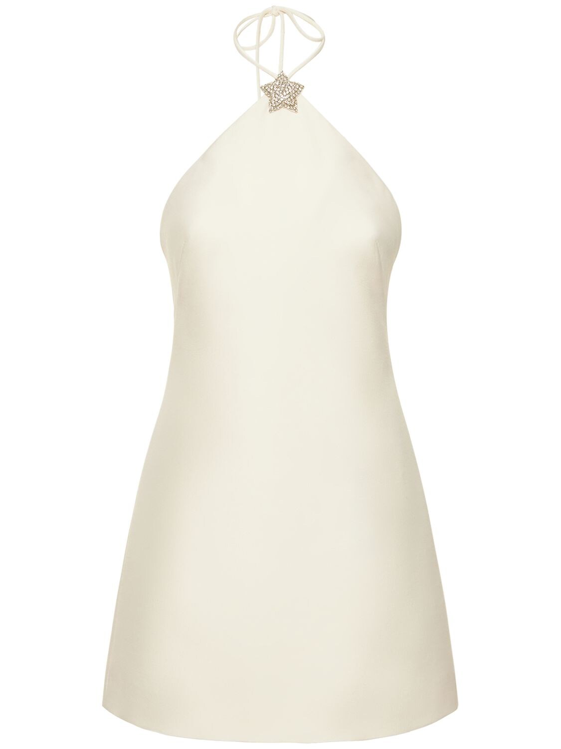 VALENTINO Crepe Couture Star Halter Mini Dress