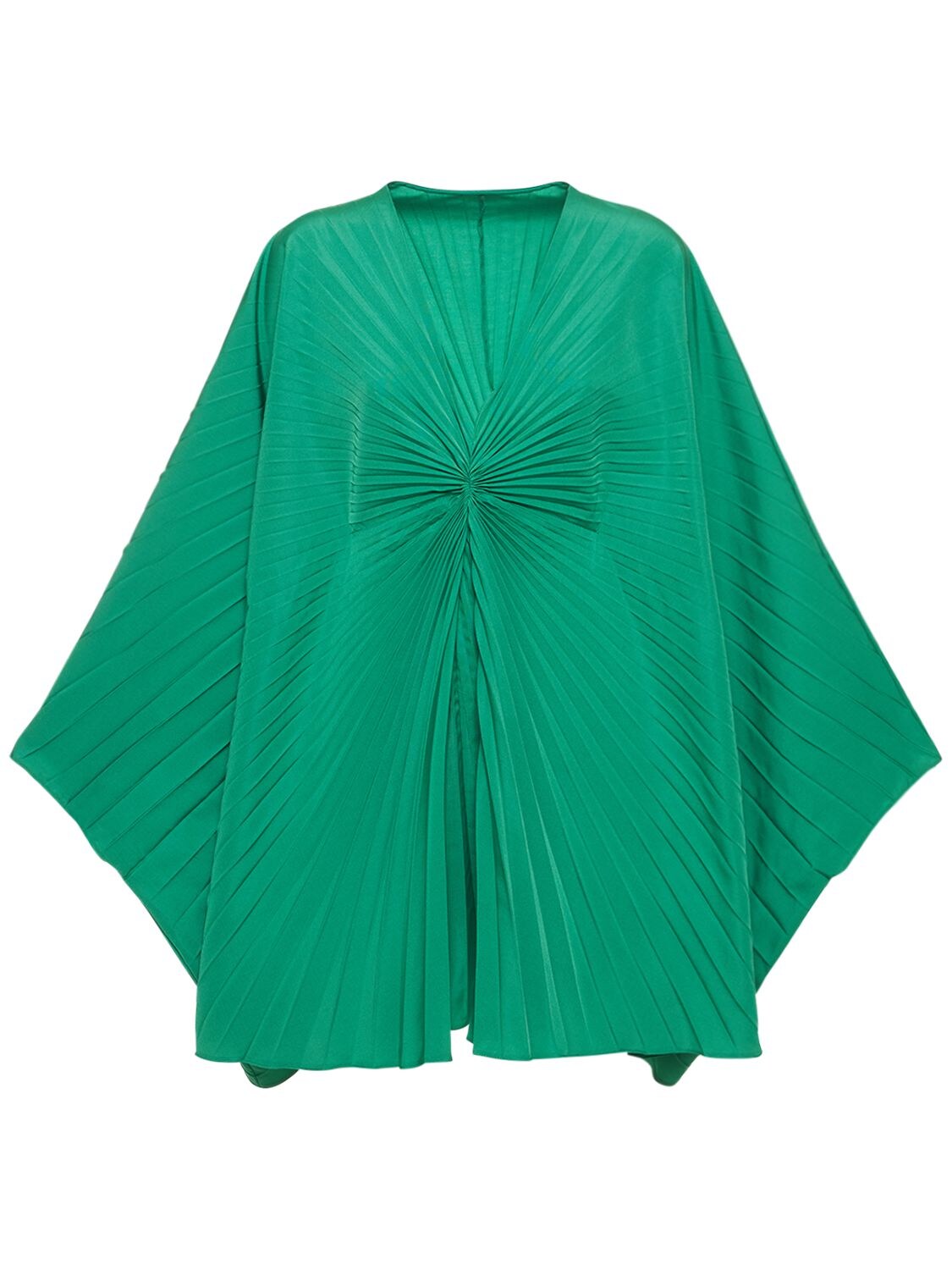 Micro Faille Plissé Mini Dress