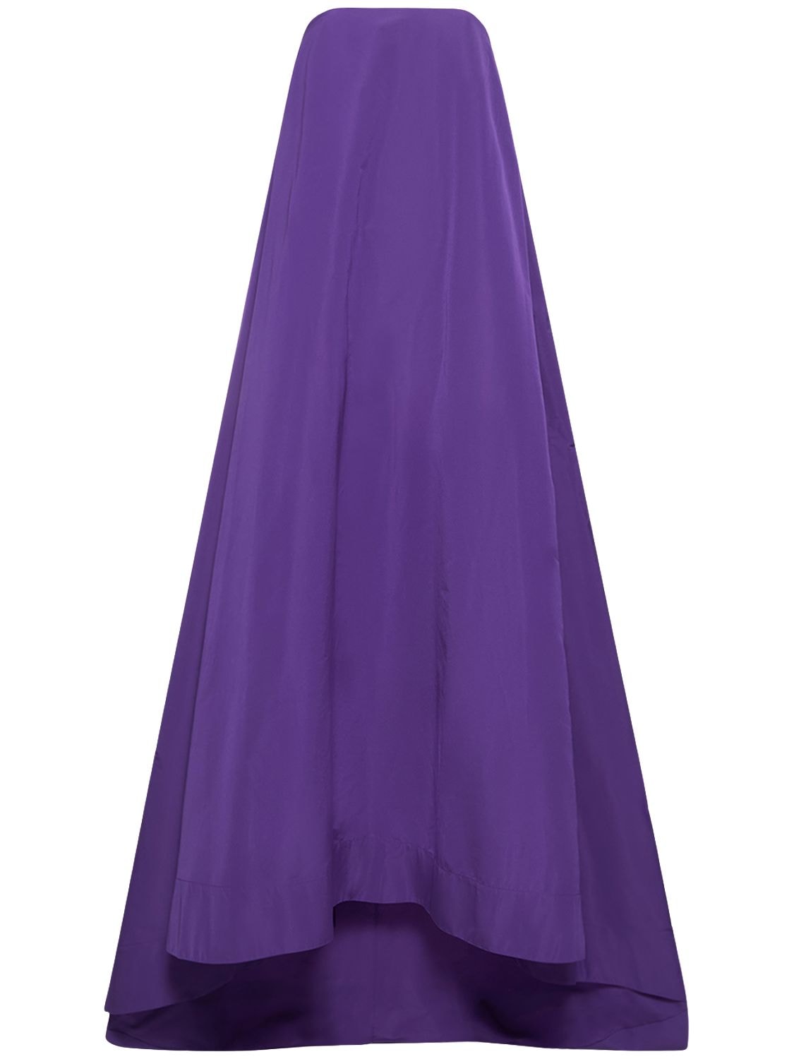 Shop Valentino Strapless Faille Gown In Purple