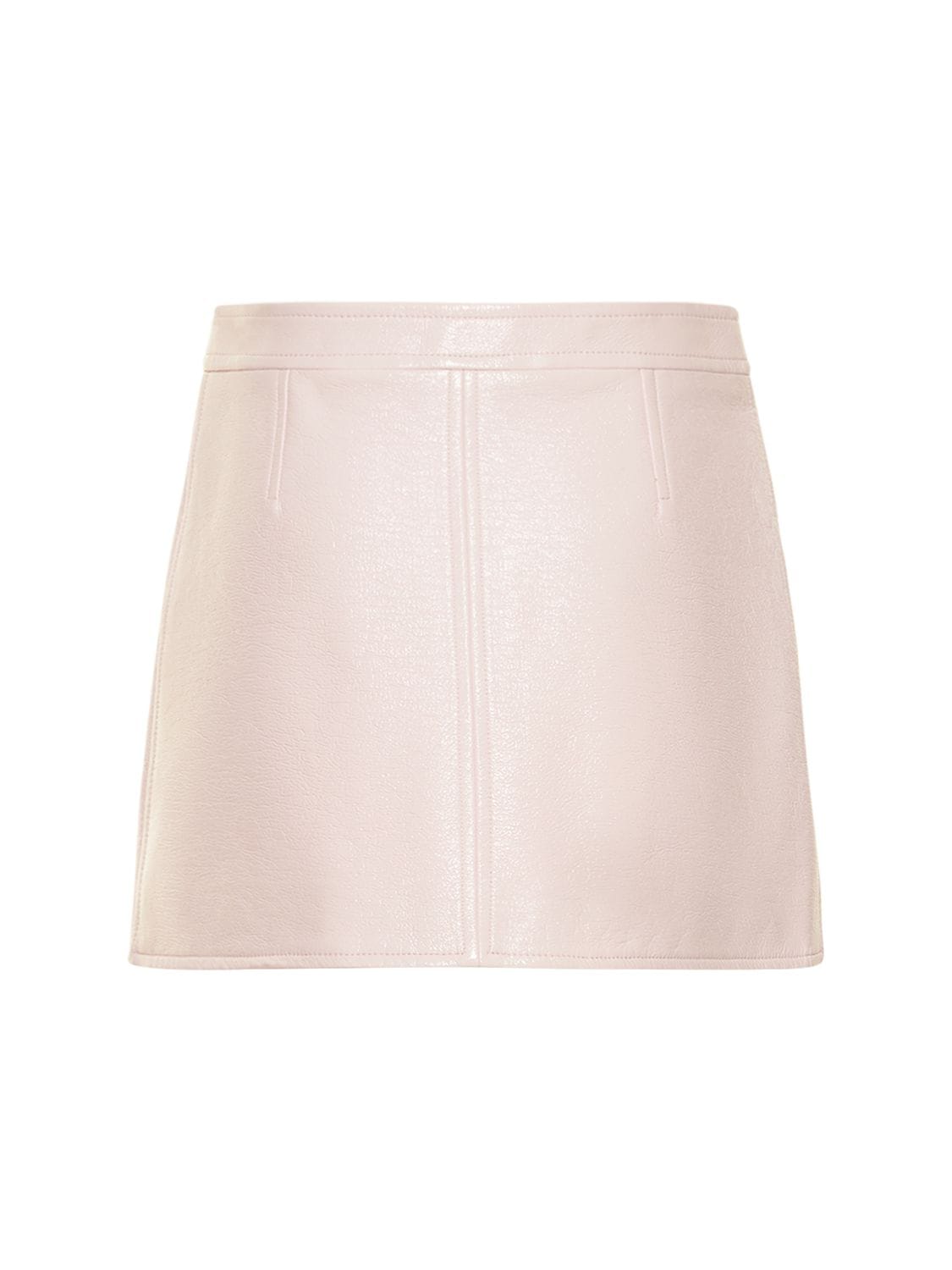 Shop Courrèges Vinyl Mini Skirt In Pink