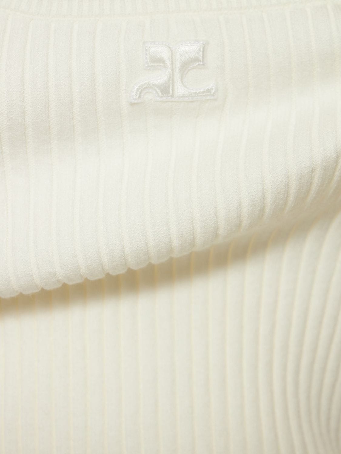 Shop Courrèges Knit Tank Top In White