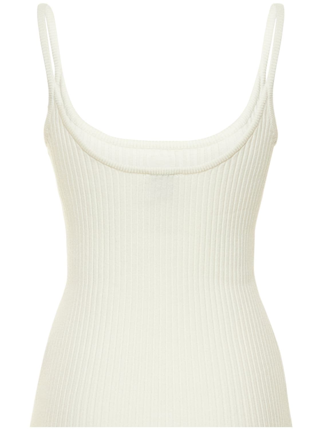 Courrèges Knit Tank Top In White