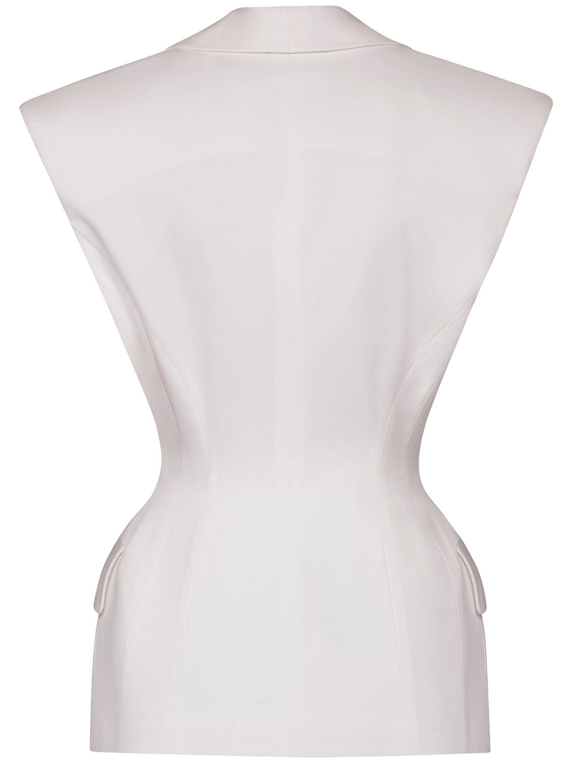 ALEXANDRE VAUTHIER COUTURE TWILL FITTED VEST 