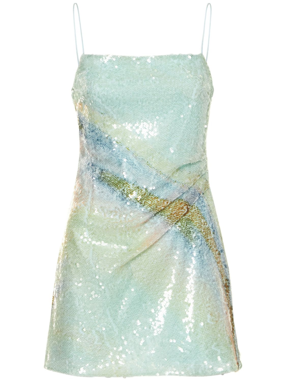 JONATHAN SIMKHAI Franky Embellished Print Mini Dress