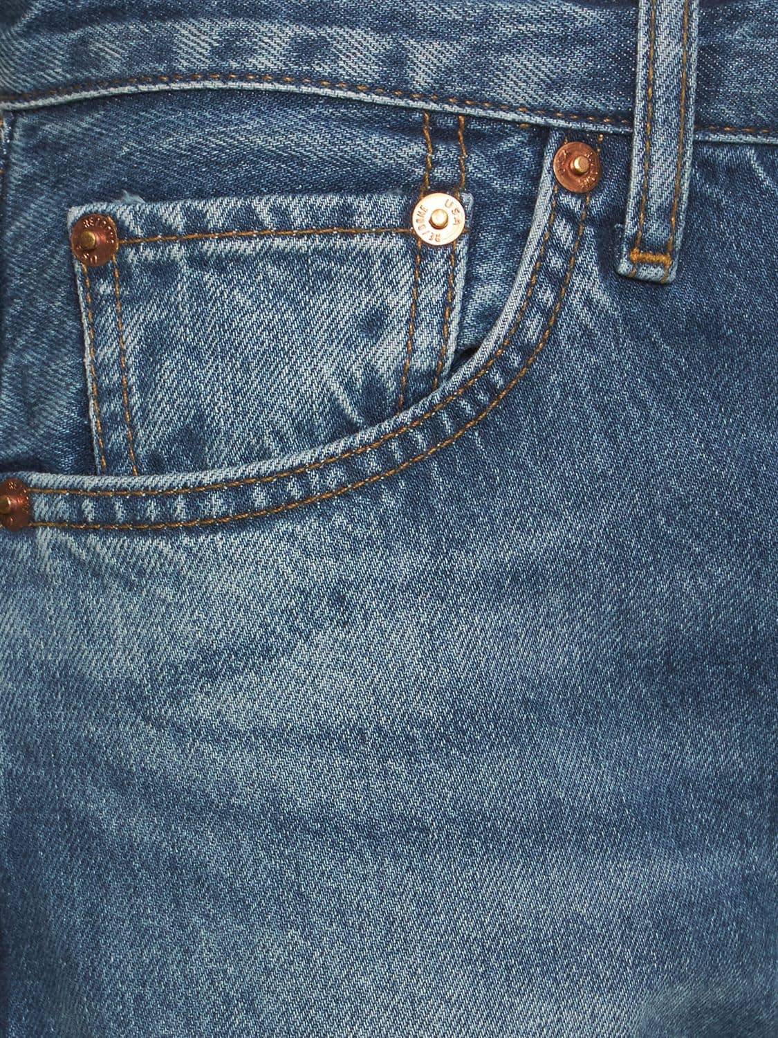 Re/done 70s Stove Pipe High Rise Jean In Blue | ModeSens
