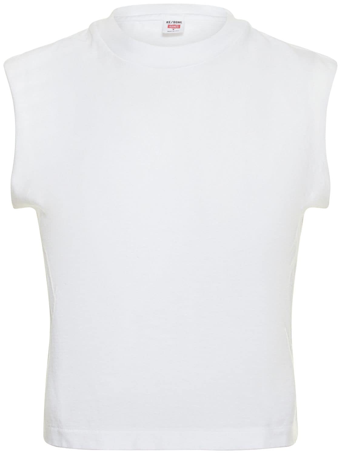 Re/done Jersey Tank Top In White