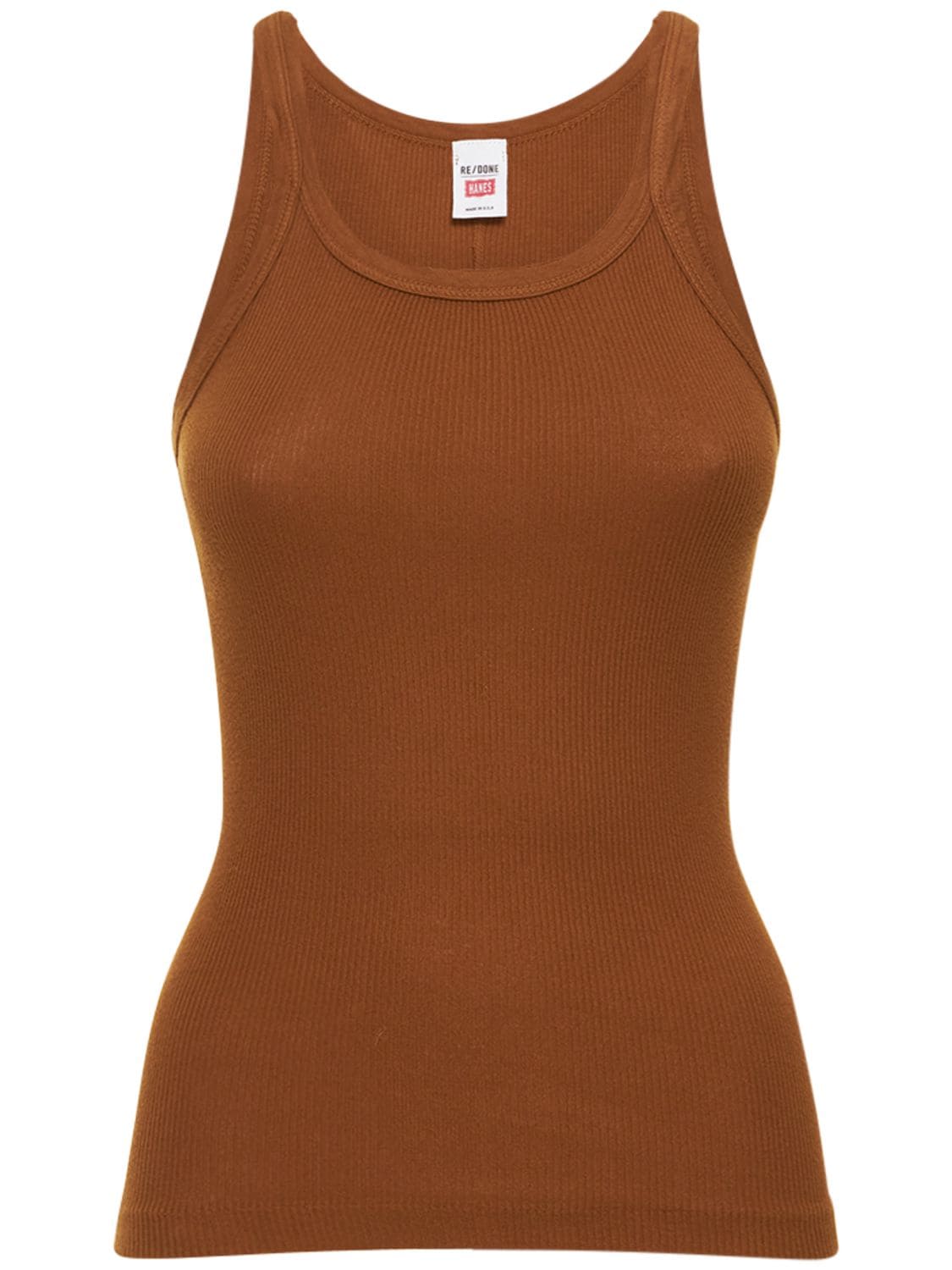 RE/DONE RIBBED JERSEY TANK TOP