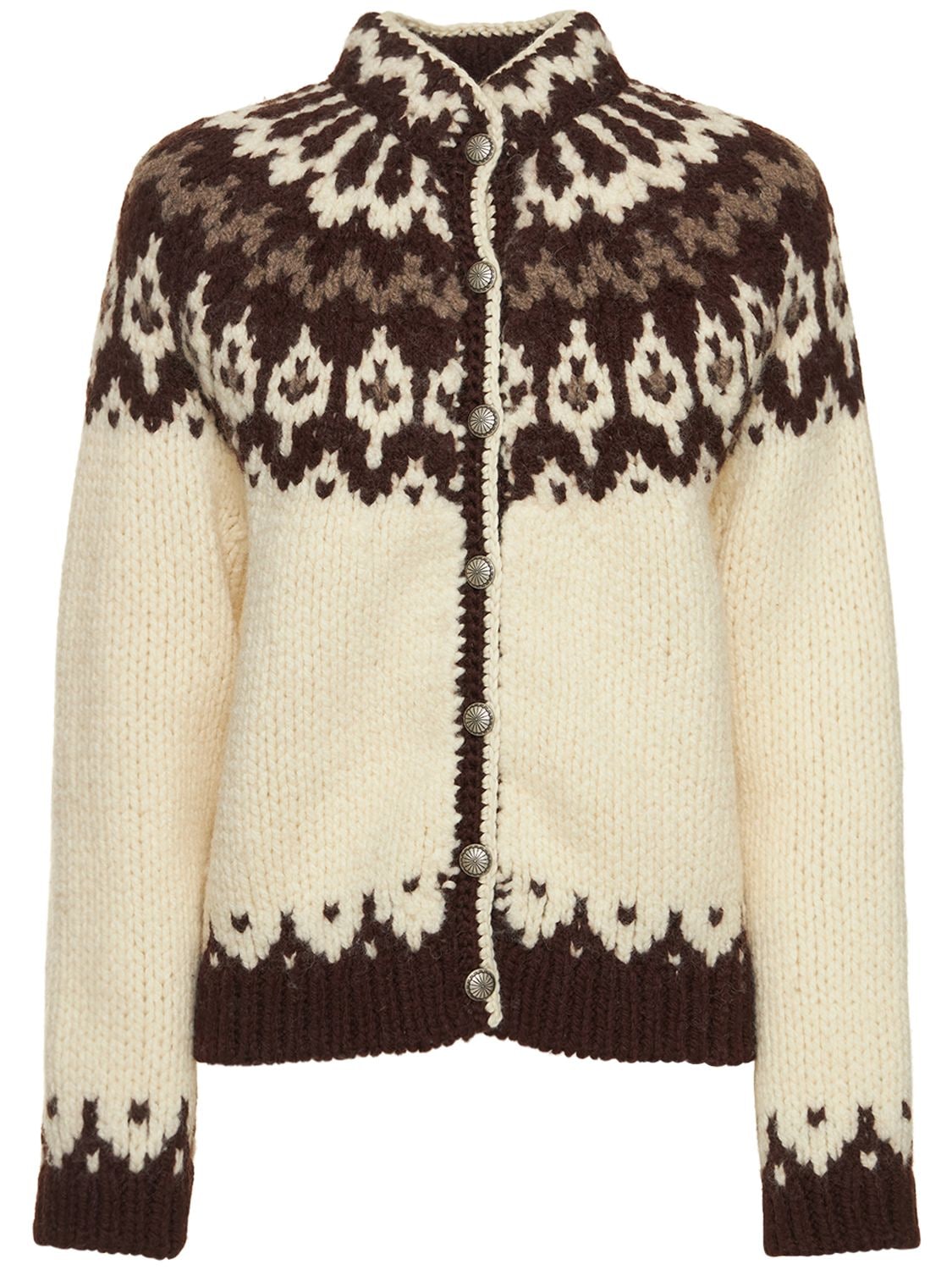 RE/DONE HIGH NECK WOOL CARDIGAN