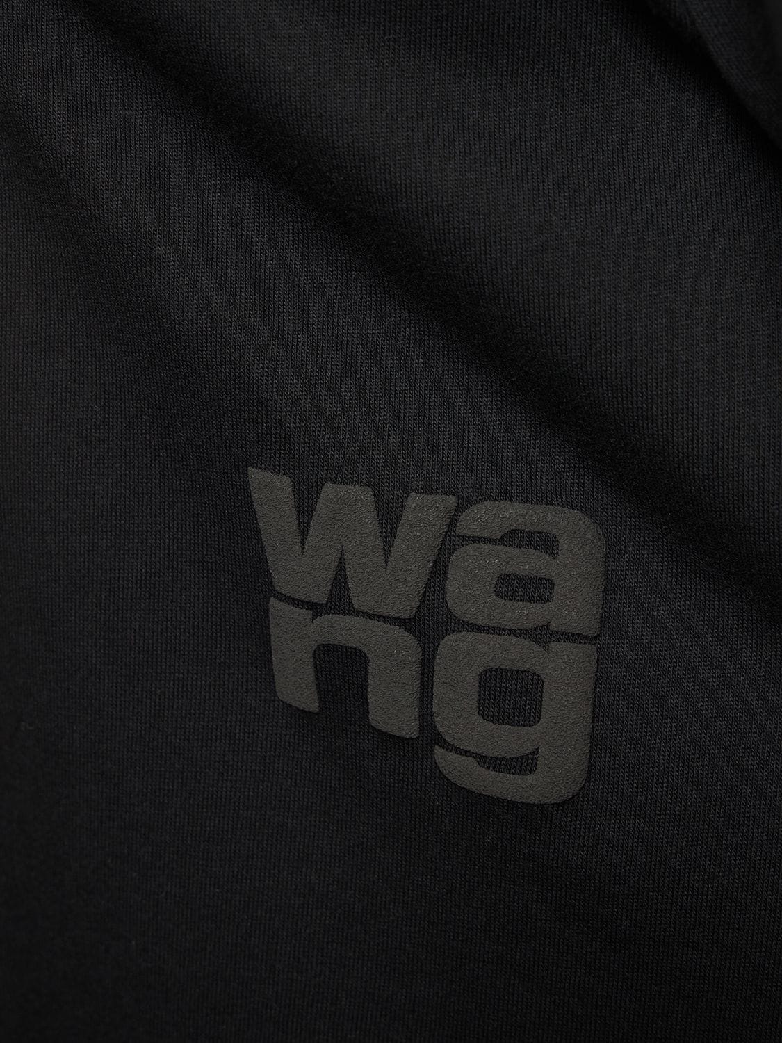 Shop Alexander Wang Essential Short Sleeve Cotton T-shirt In Black