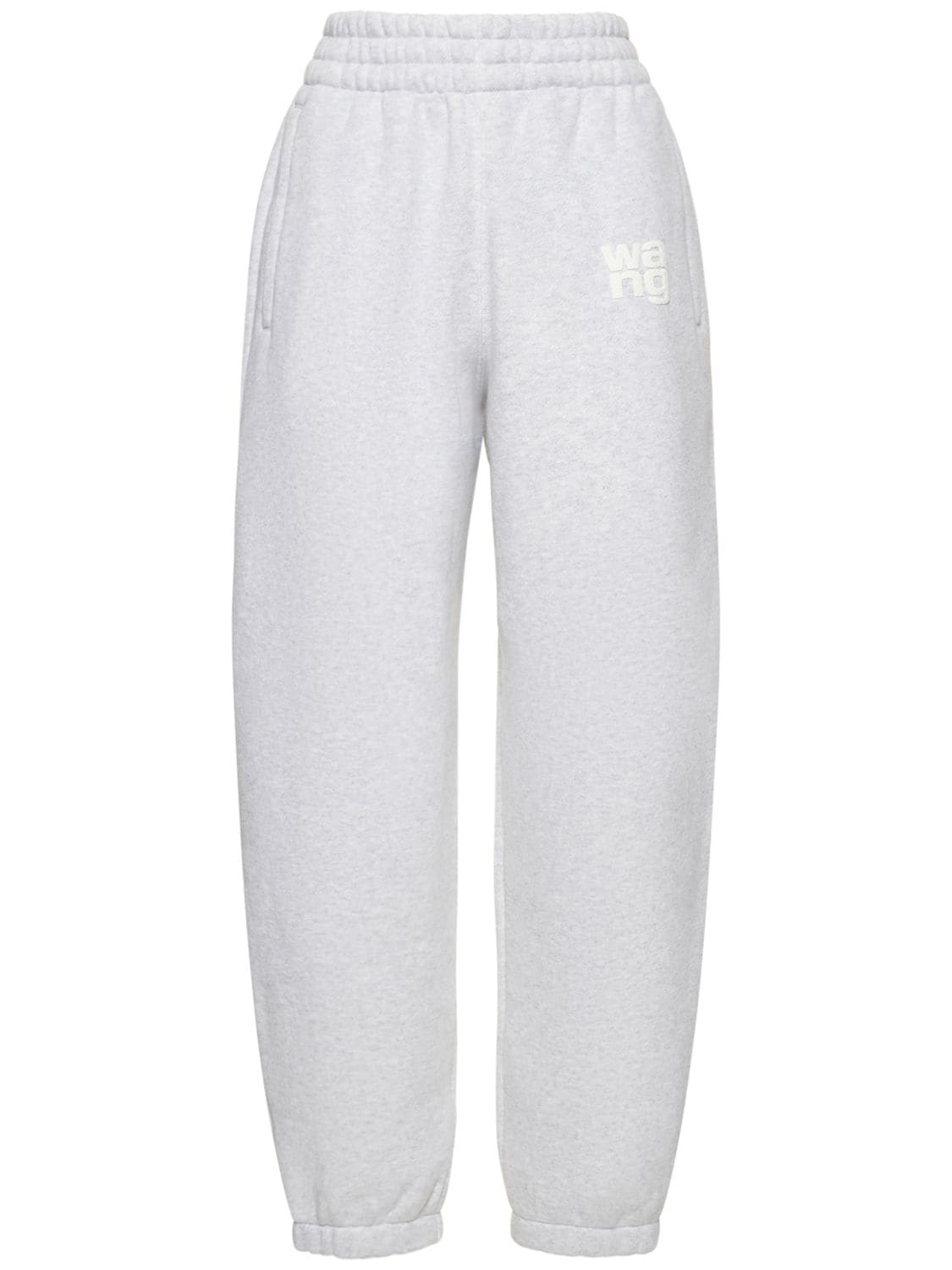 Alexander Wang Essential Cotton Terry Sweatpants In Grey