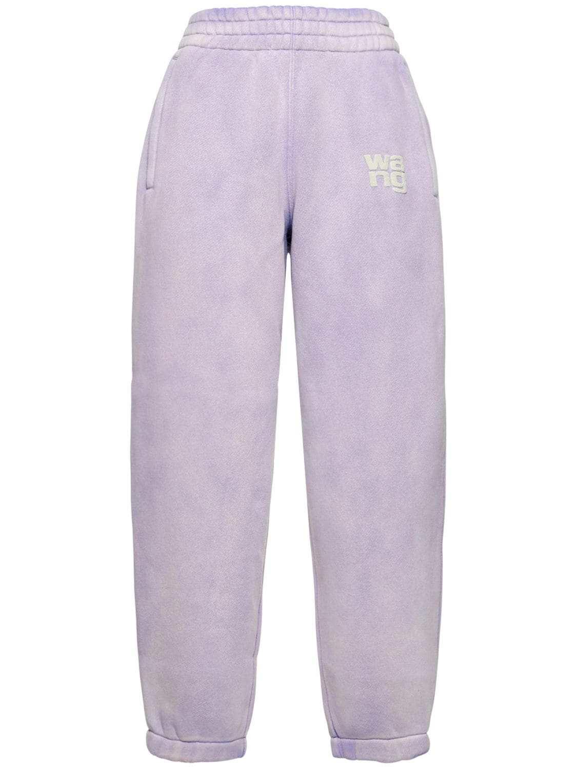 Alexander Wang Essential Cotton Terry Sweatpants In Light Blue