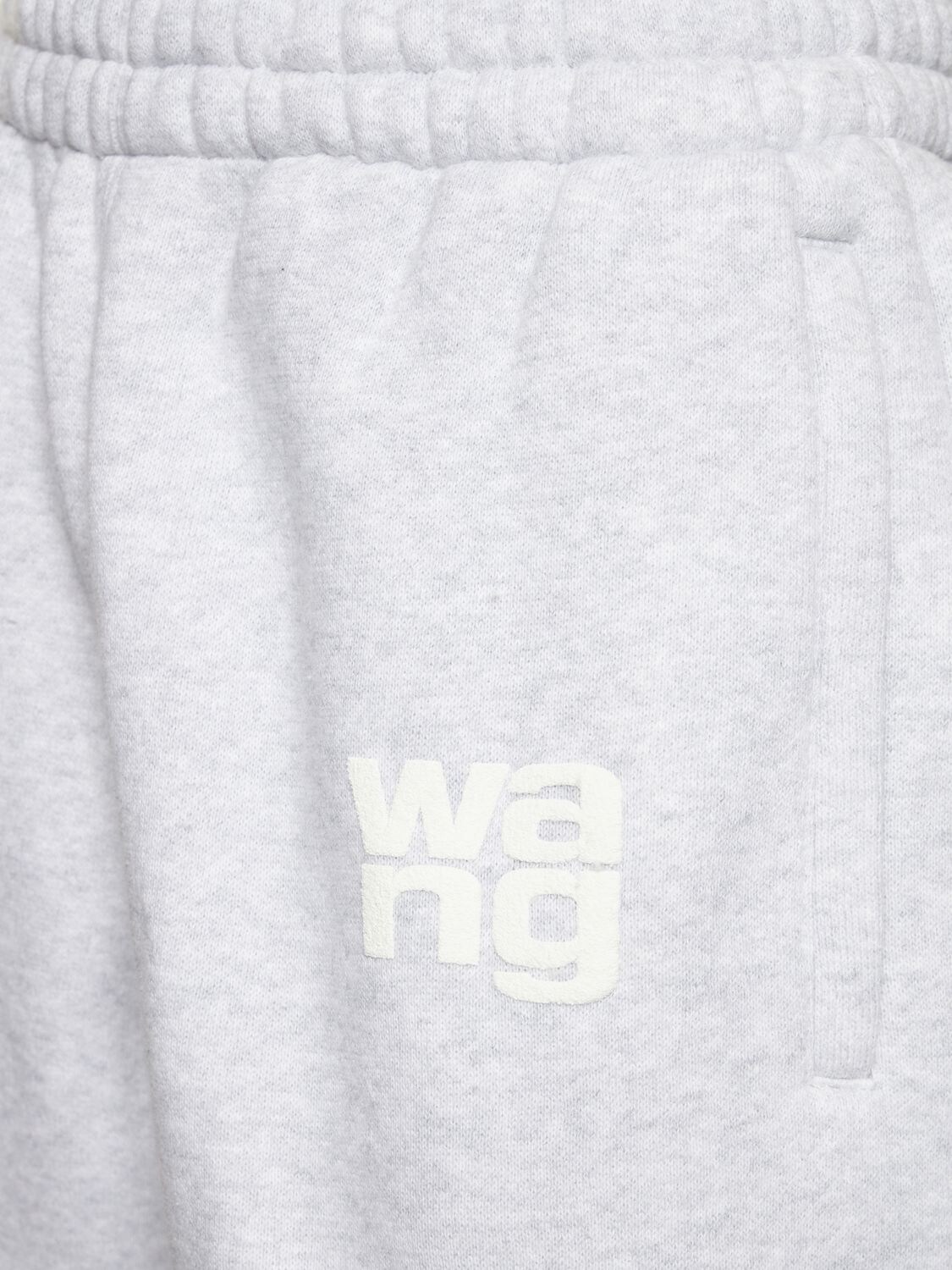 Shop Alexander Wang Essential Cotton Terry Sweatpants In Grey