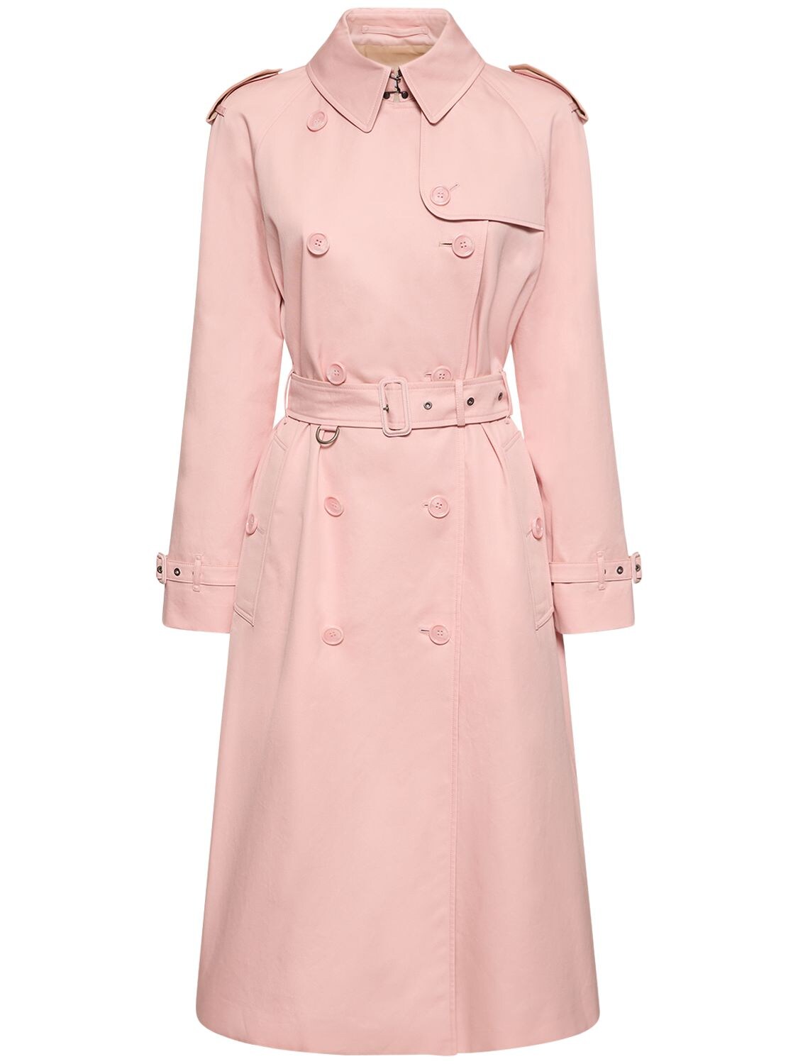 Cotton Gabardine Double Breasted Trench – WOMEN > CLOTHING > COATS