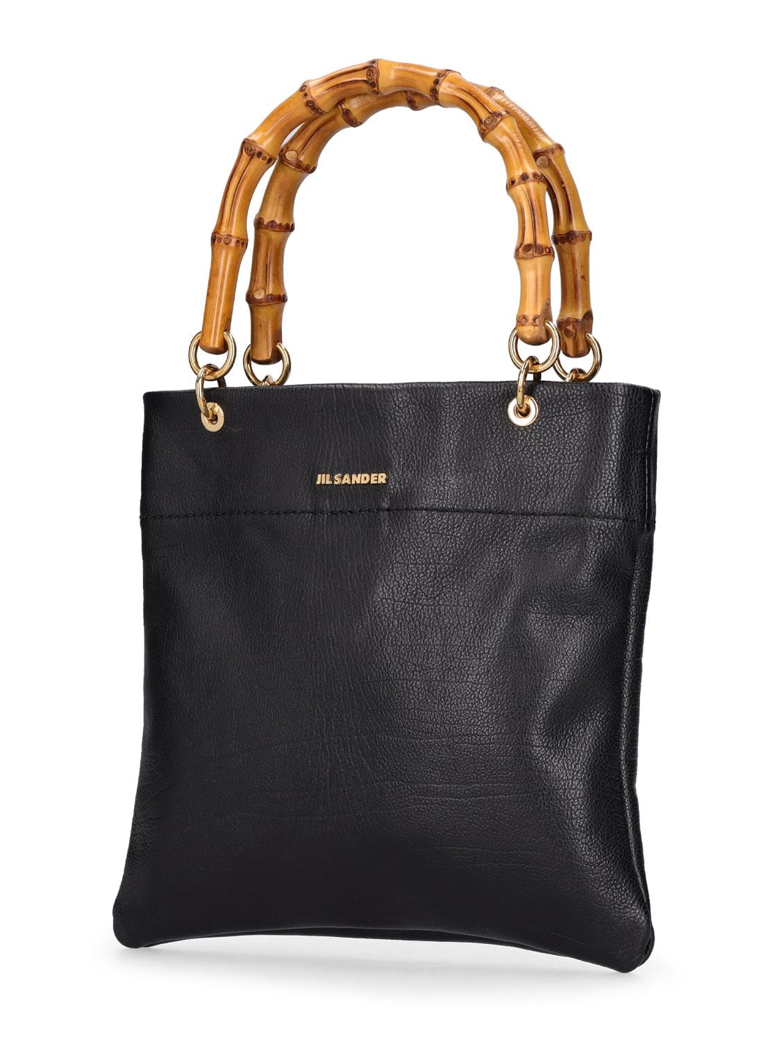 Shop Jil Sander Small Smooth Leather Tote Bag In Black