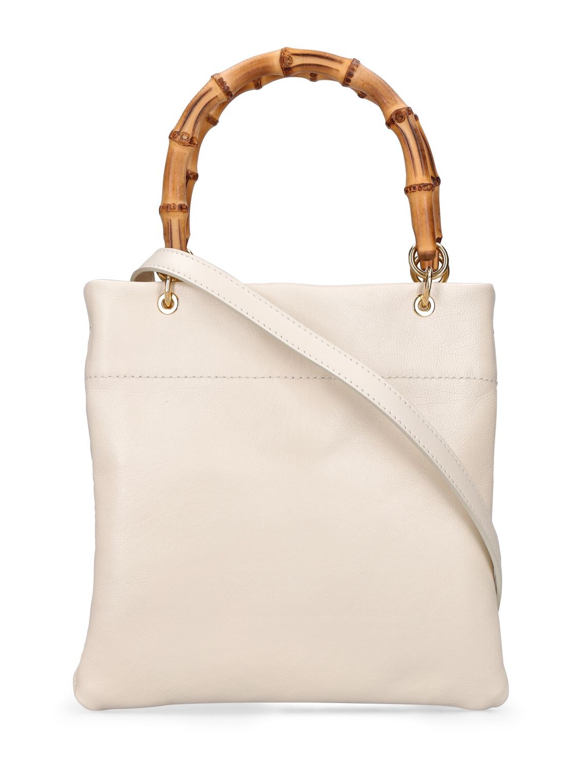 Shop Jil Sander Small Smooth Leather Tote Bag In Chalk