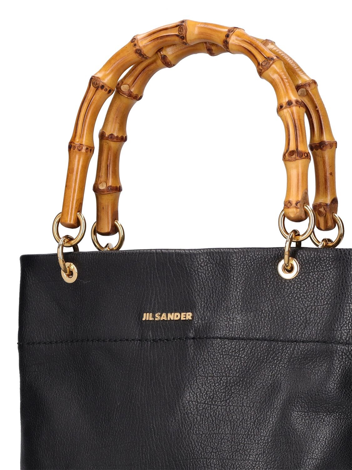 Shop Jil Sander Small Smooth Leather Tote Bag In Black