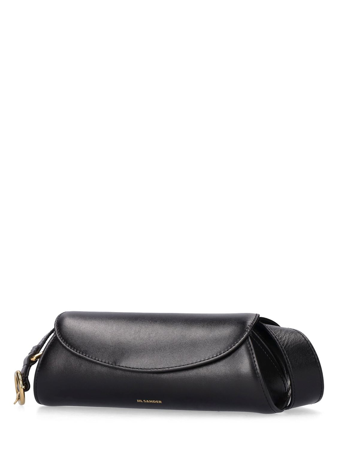 Shop Jil Sander Mini Cannolo Shoulder Bag In 黑色