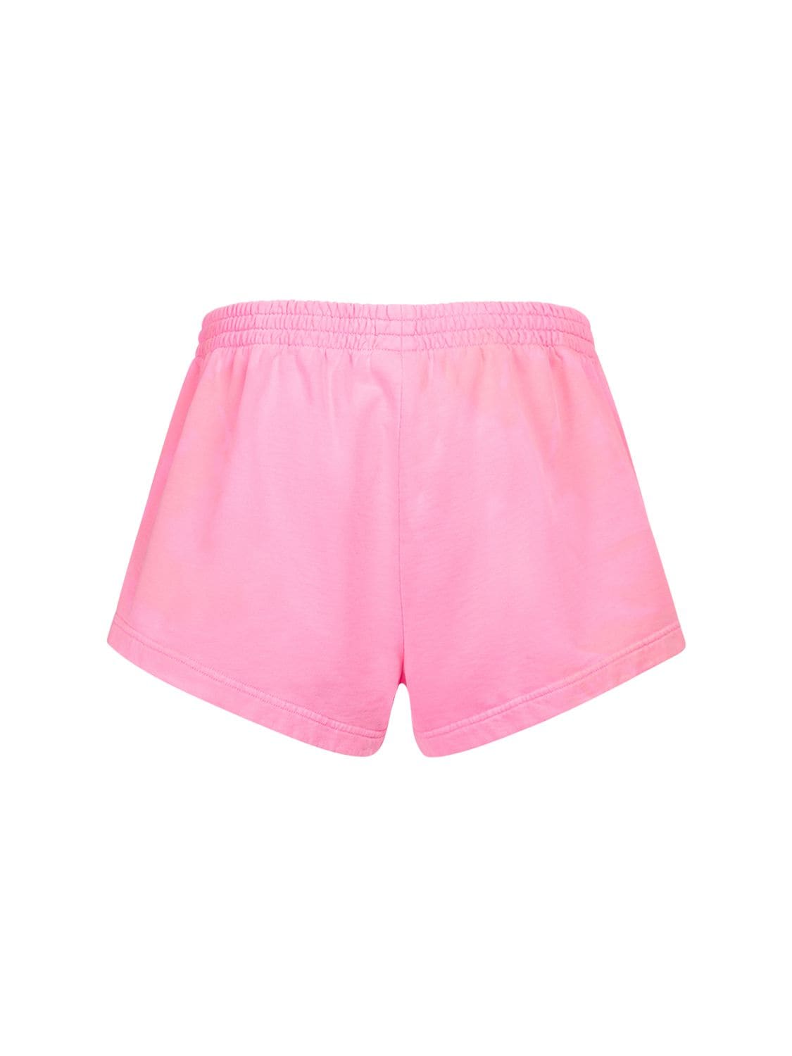 Shop Balenciaga Cotton Jersey Running Shorts In Hot Pink