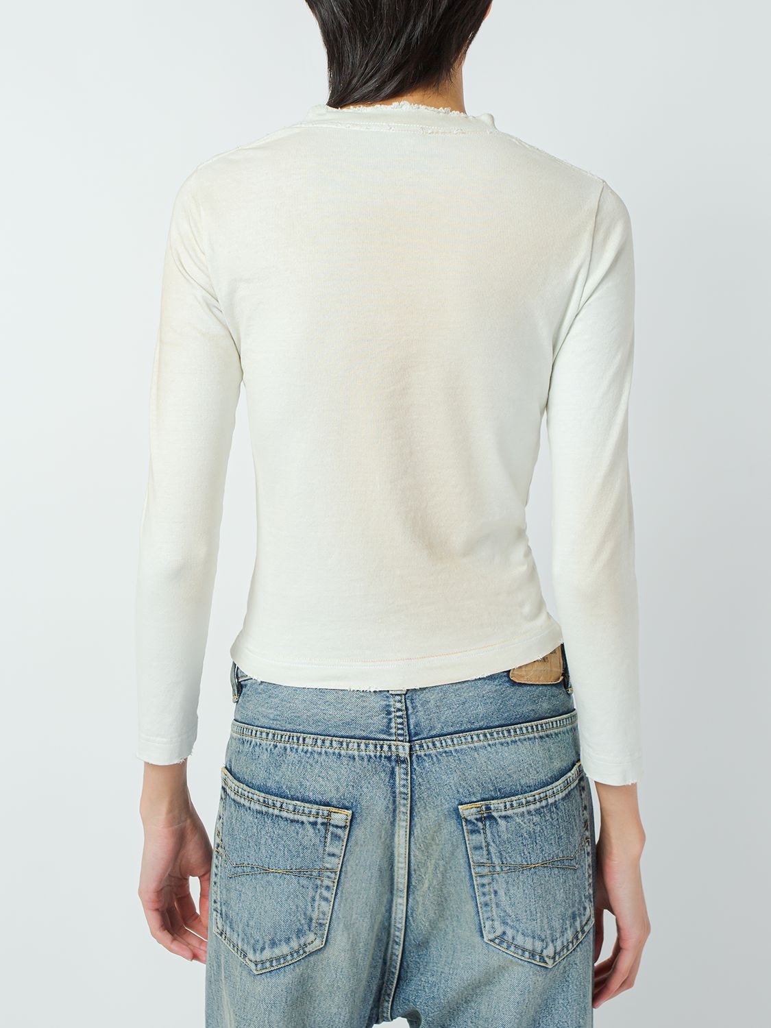 Shop Balenciaga Japanese Denim Flared Jeans In Light Blue