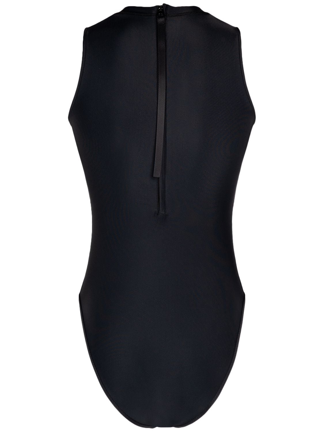Shop Balenciaga Racing Print Spandex One Piece Swimsuit In Black,white