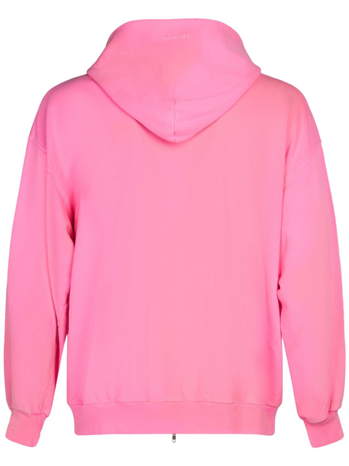 Shop Balenciaga Cotton Jersey Zip Hoodie In Hot Pink