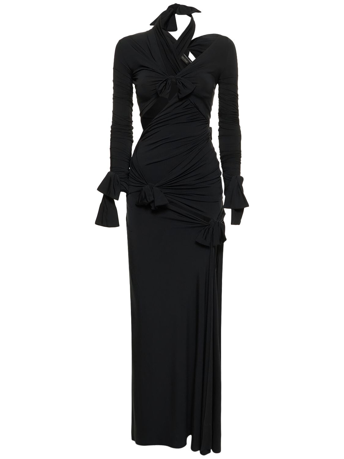Stretch Jersey Knot Gown – WOMEN > CLOTHING > DRESSES