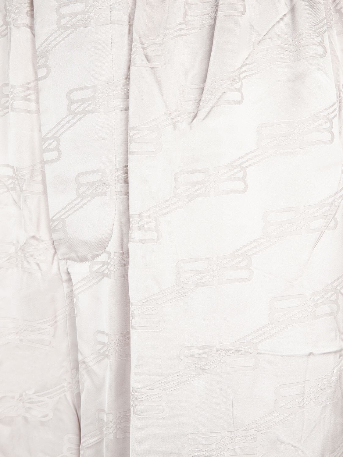 Shop Balenciaga Bb Monogram Jacquard Viscose Pants In Light Grey