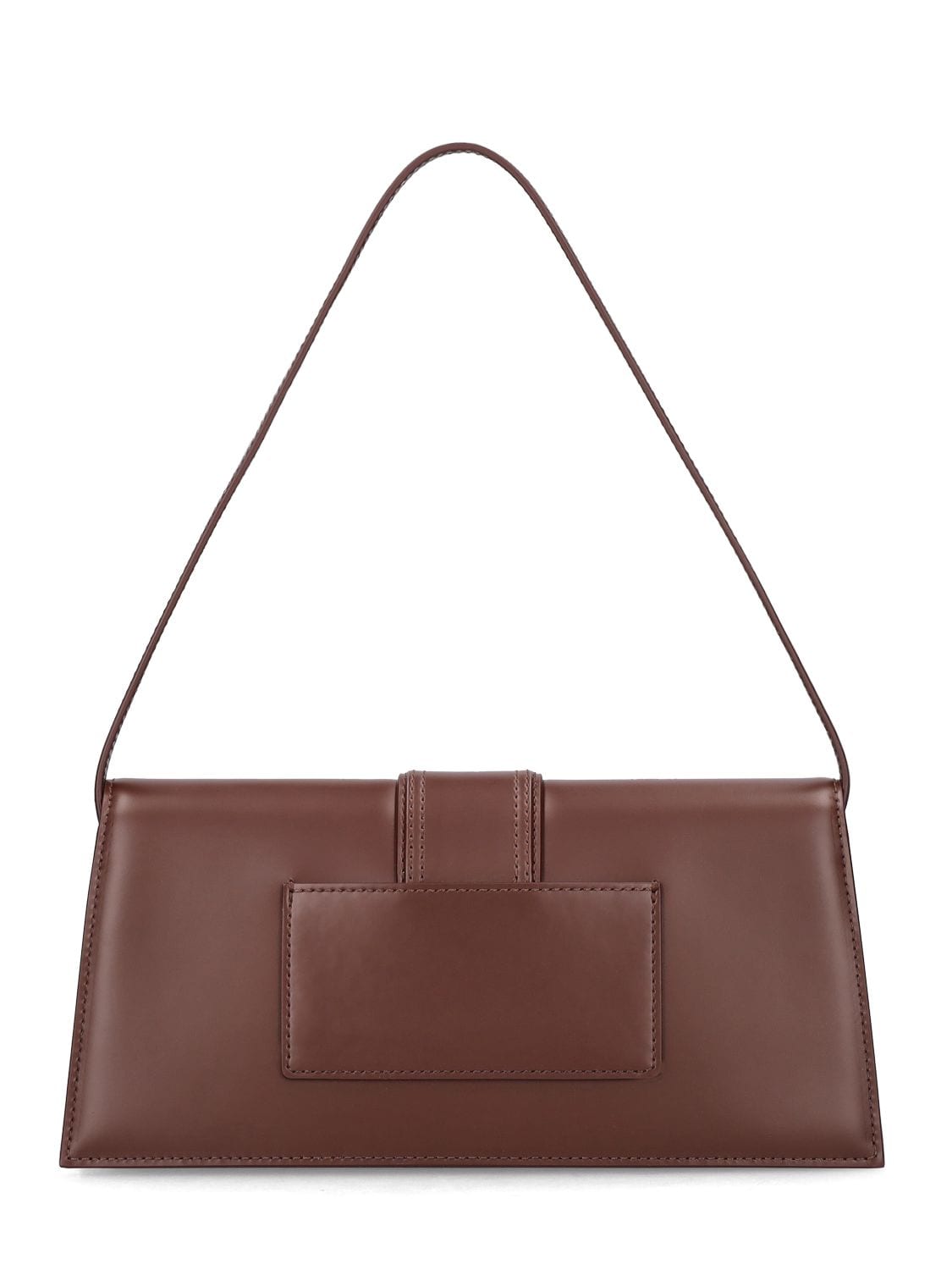 Shop Jacquemus Le Bambino Long Smooth Leather Bag In Brown