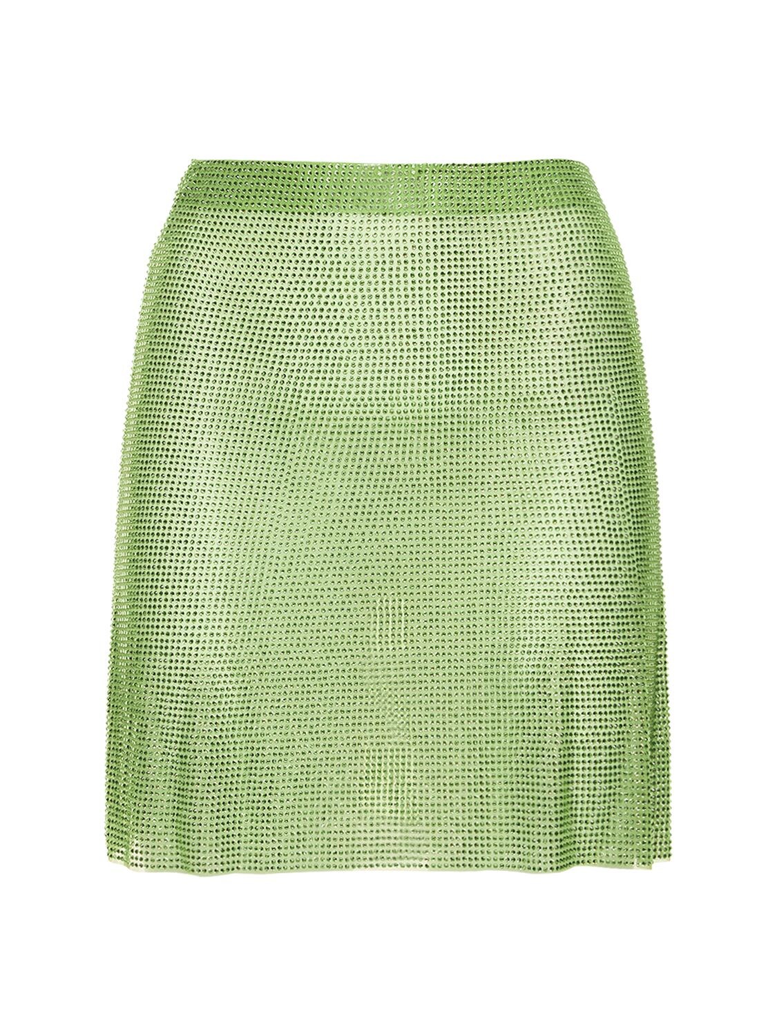 GIUSEPPE DI MORABITO EMBELLISHED NET MINI SKIRT