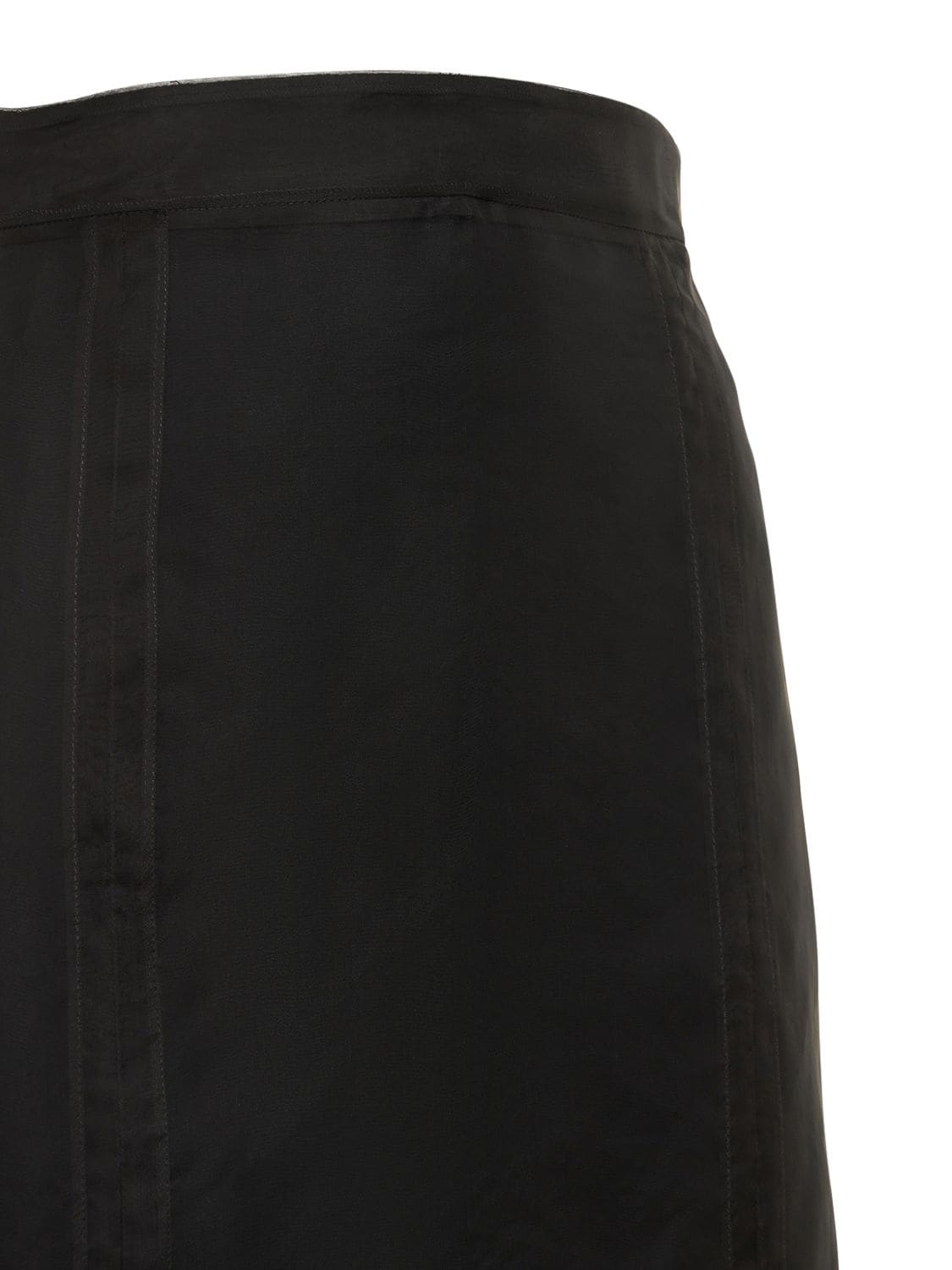 Shop Gucci Light Organza Pencil Skirt In Black