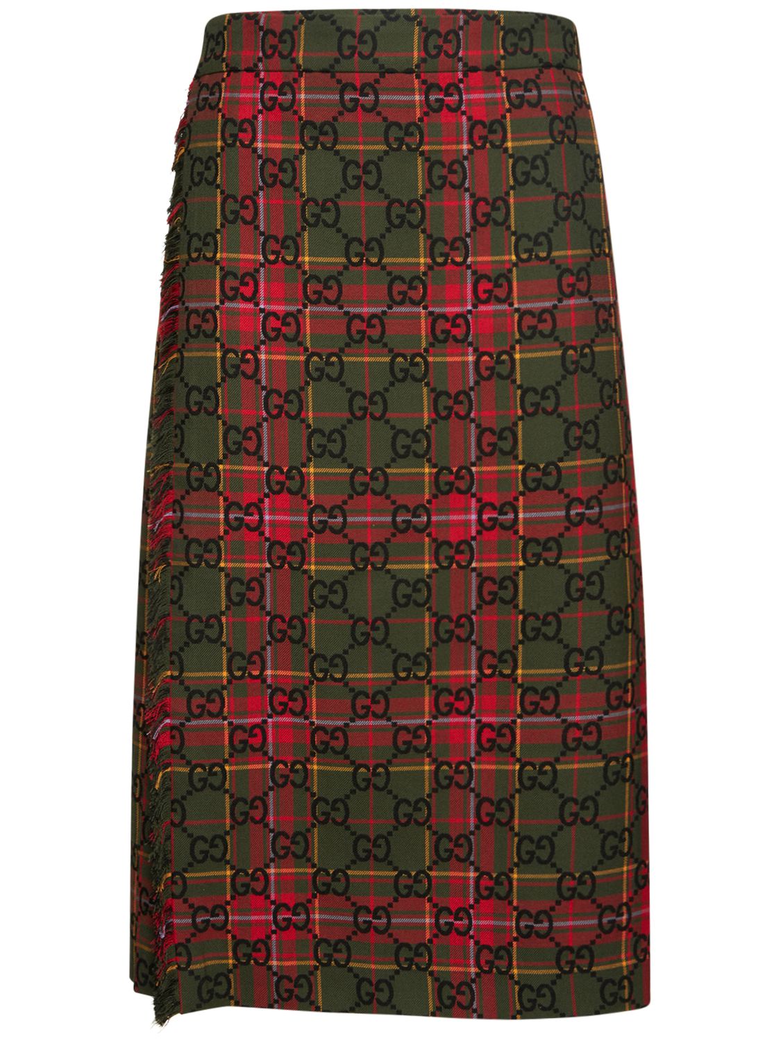GUCCI Tartan Wool Skirt