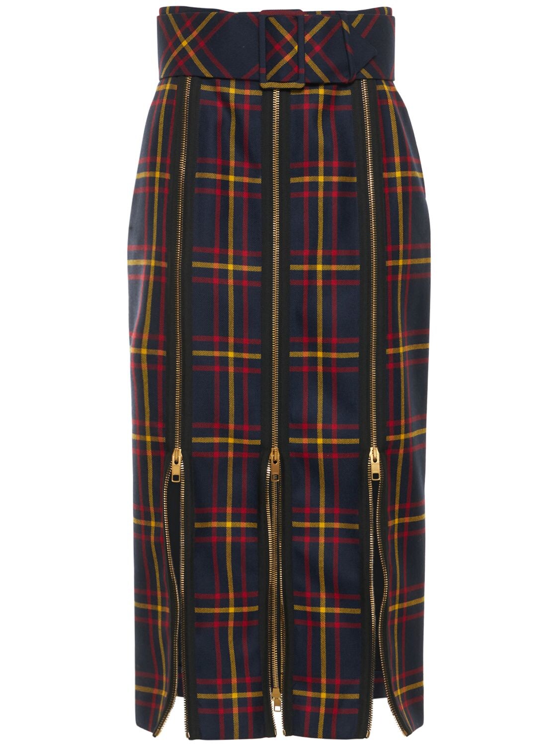 GUCCI Tartan Wool Skirt