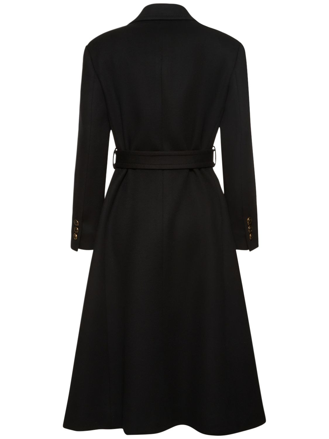 Shop Gucci Exquisite Wool Coat In Black