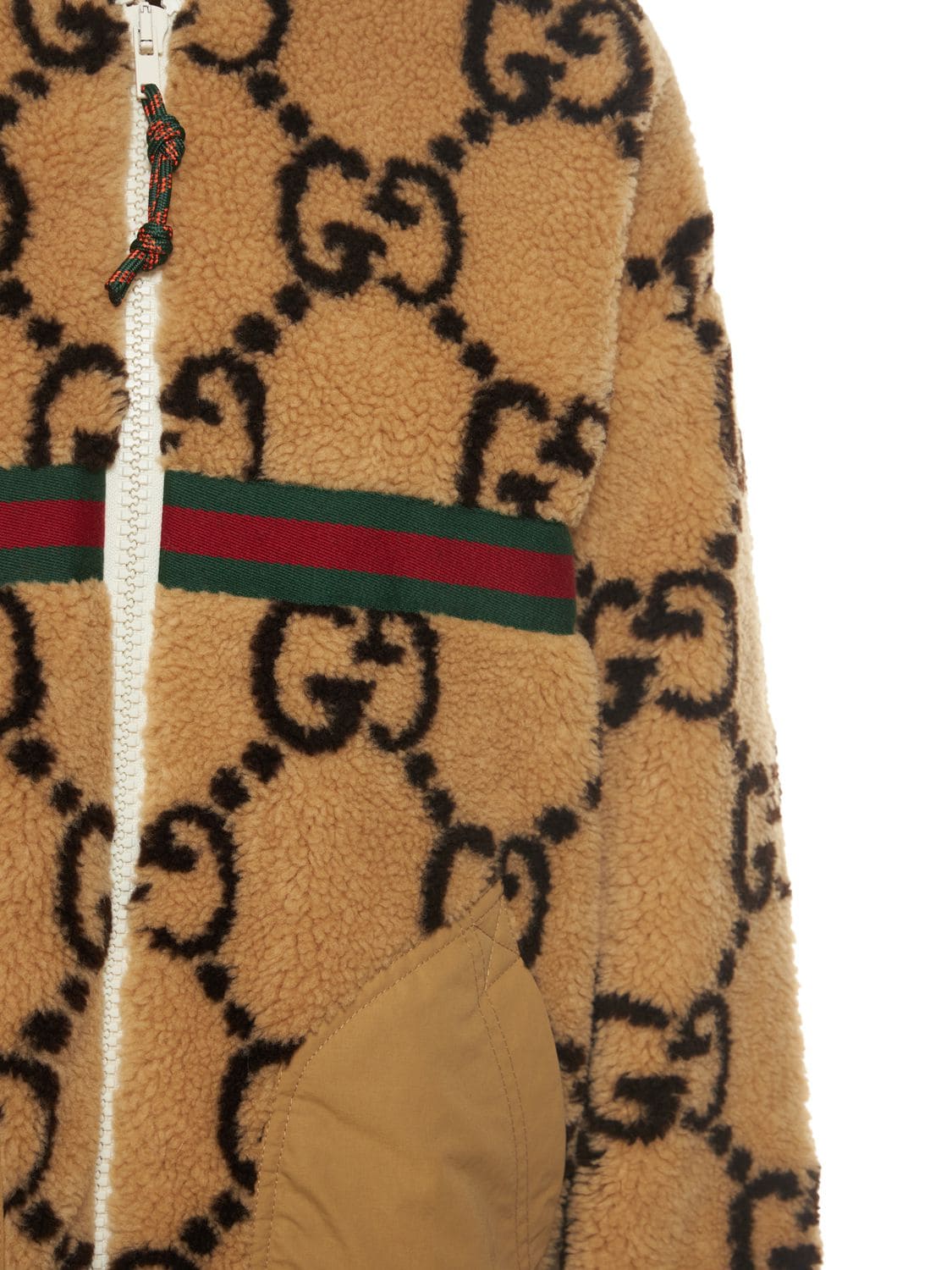 Shop Gucci Wool Blend Sweatshirt In Beige