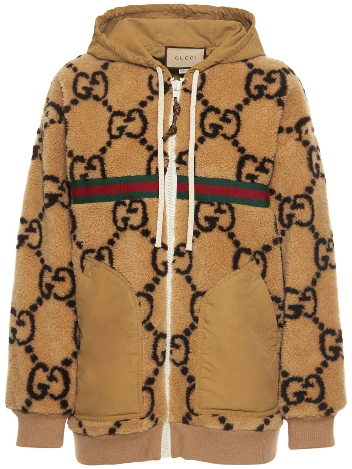 Gucci Wool Blend Sweatshirt In Beige