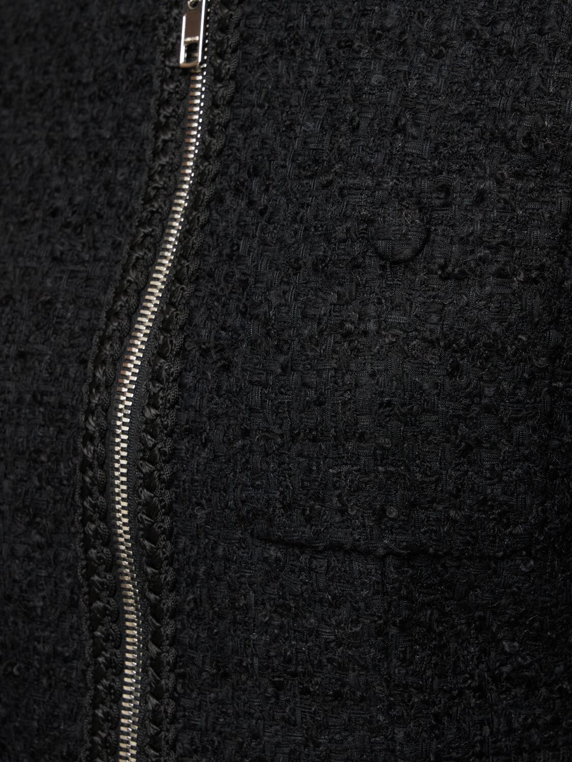 Shop Gucci Wool Blend Jacket In Black