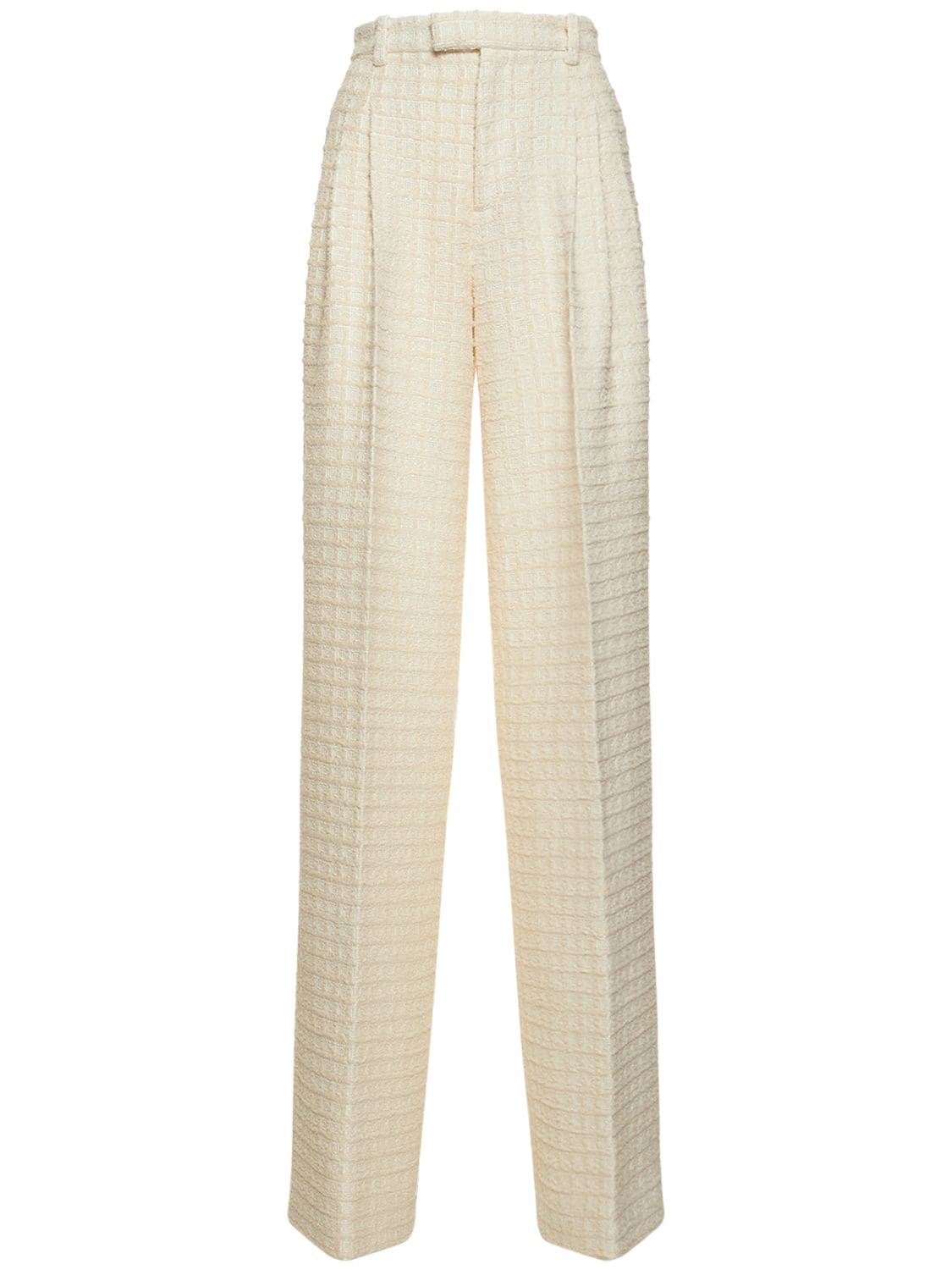 Gucci Gg Cotton Blend Pants In Ivory