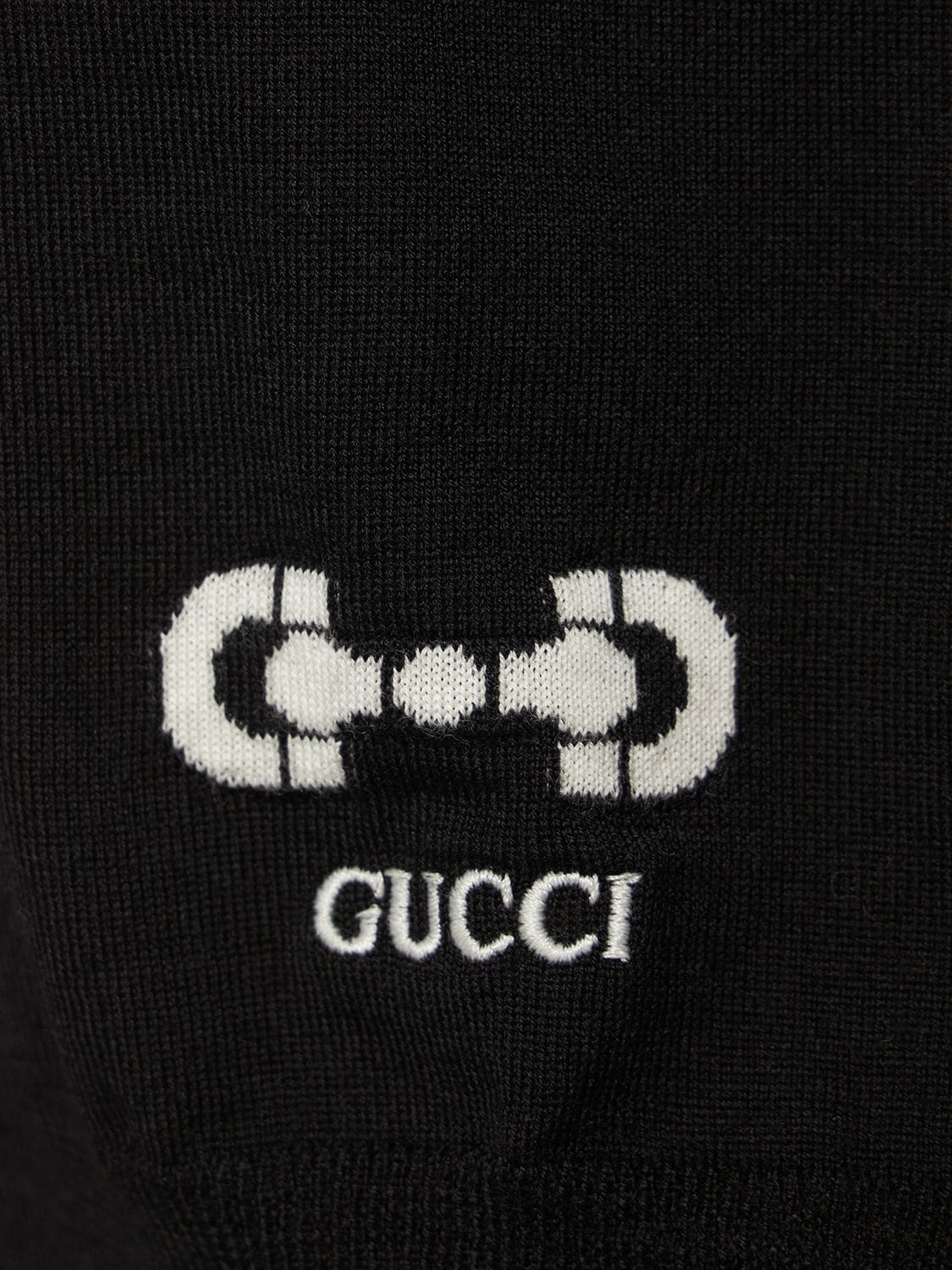 Shop Gucci Wool Top In Black
