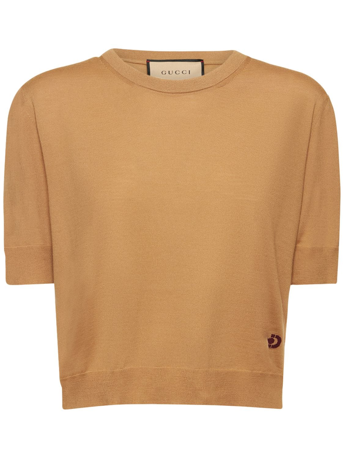 Gucci Wool Top In Camel