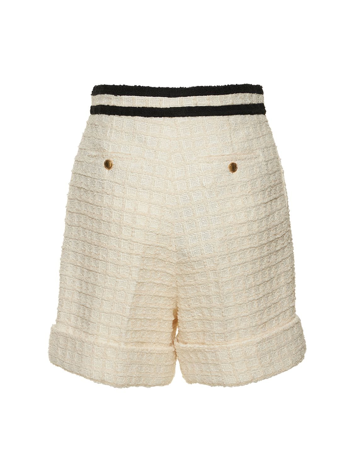Shop Gucci Cosmogonie Cotton Blend Shorts In Ivory