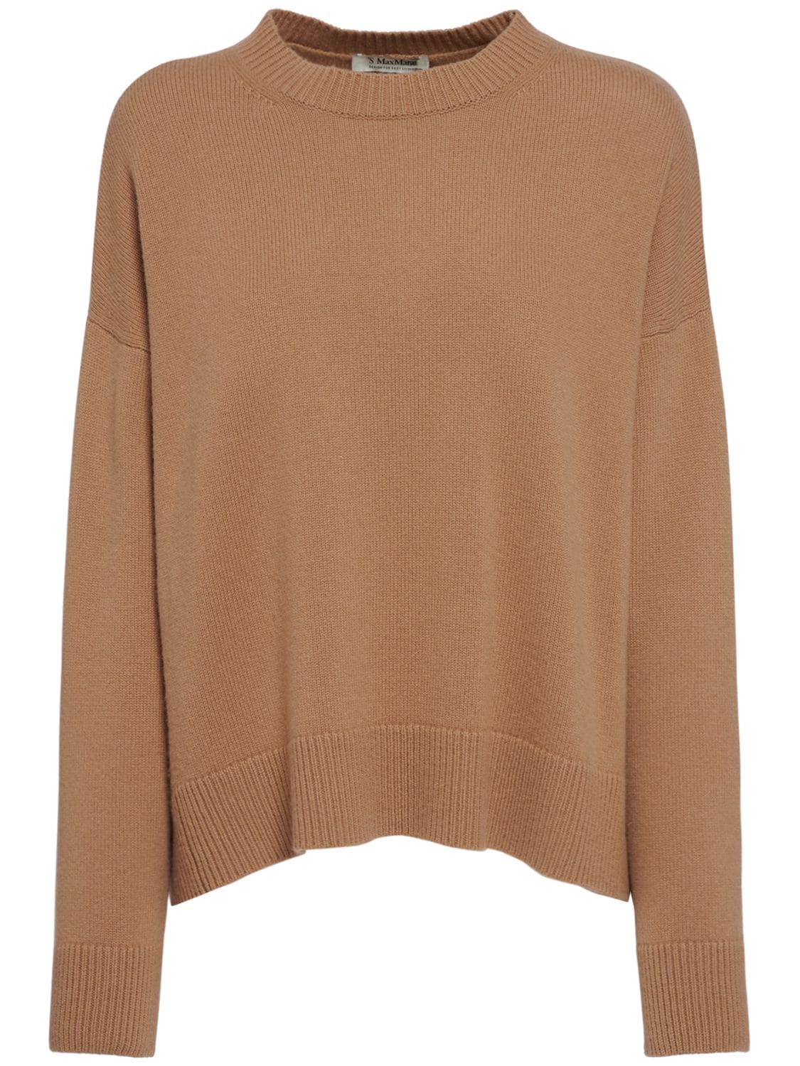 's Max Mara Venezia Wool & Cashmere Crewneck Sweater In Camel