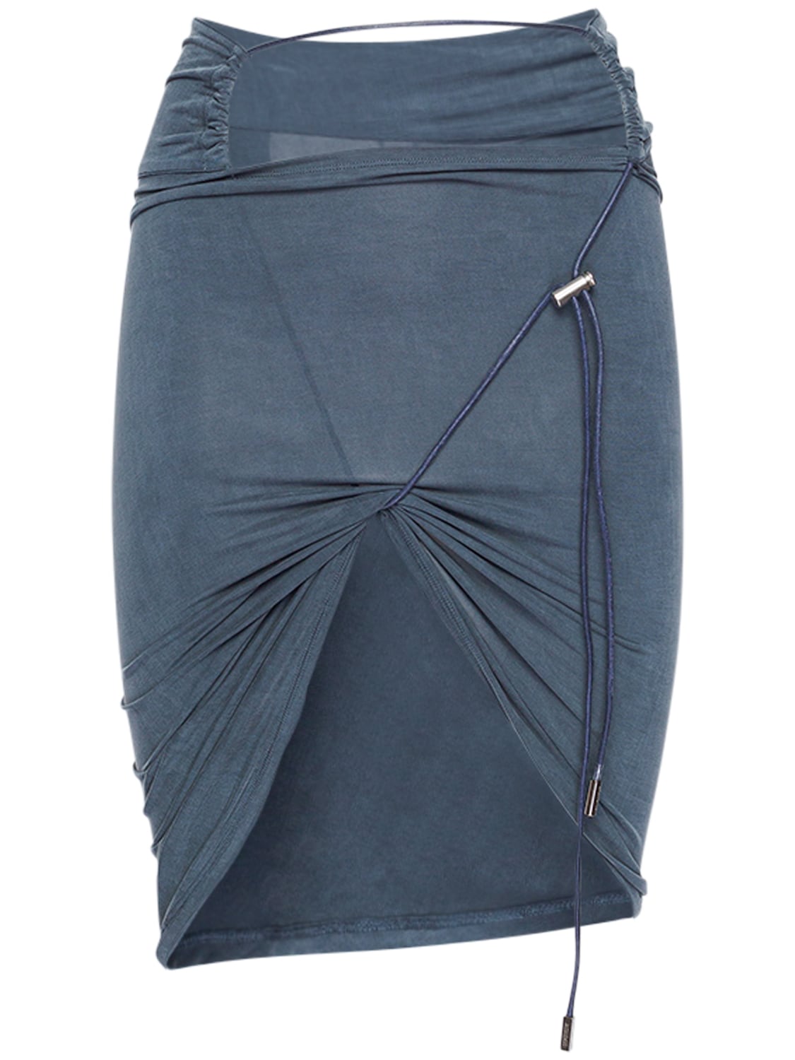 Le Jupe Espelho Court Cupro Mini Skirt – WOMEN > CLOTHING > SKIRTS