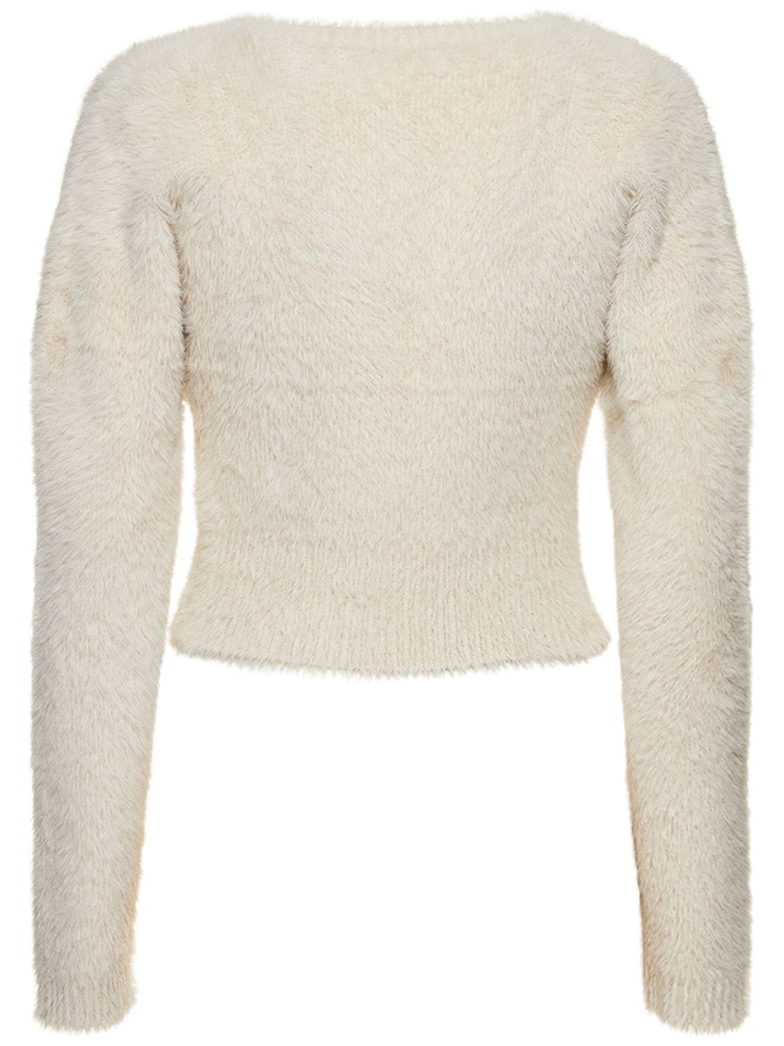Shop Jacquemus La Maille Neve Manches Lo Soft Cardigan In Off-white